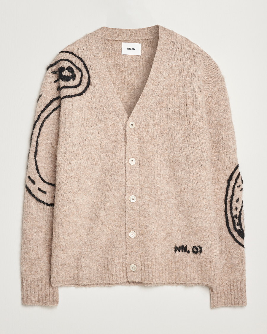 Mies | Puserot | NN07 | Kyle Alpaca Wool Cardigan Greige