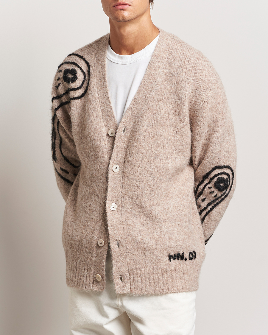 Mies | Puserot | NN07 | Kyle Alpaca Wool Cardigan Greige