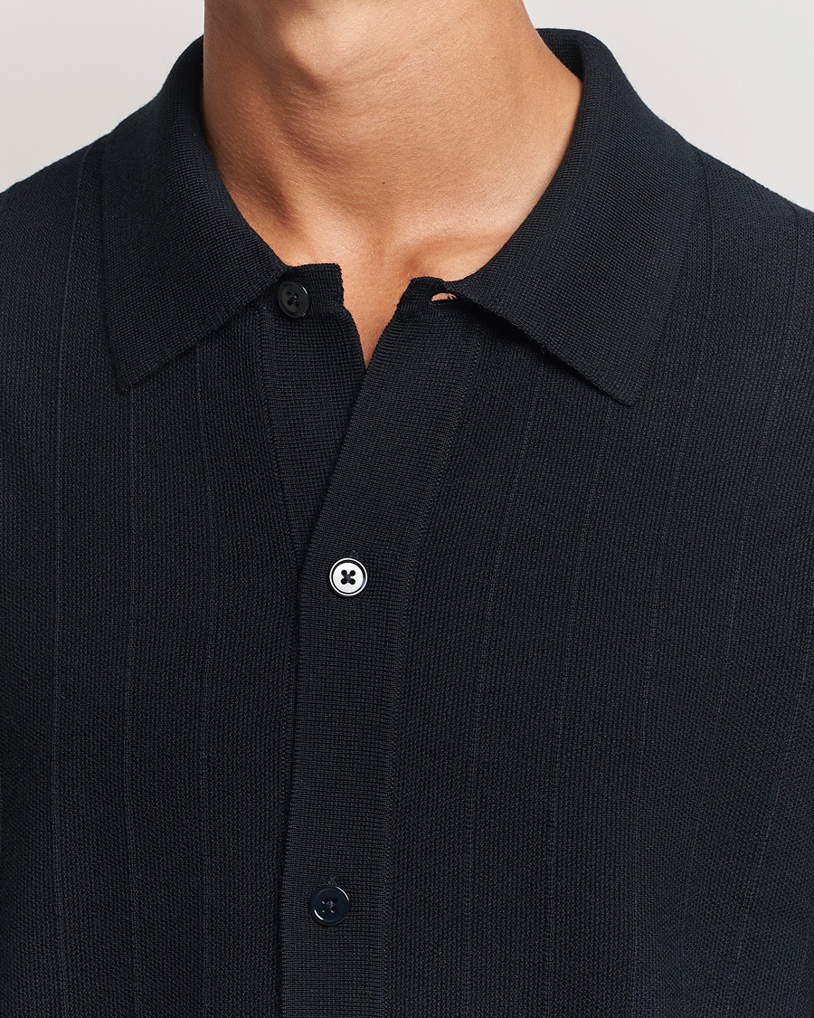 Mies | Puserot | NN07 | Thor Knitted Cardigan Navy Blue