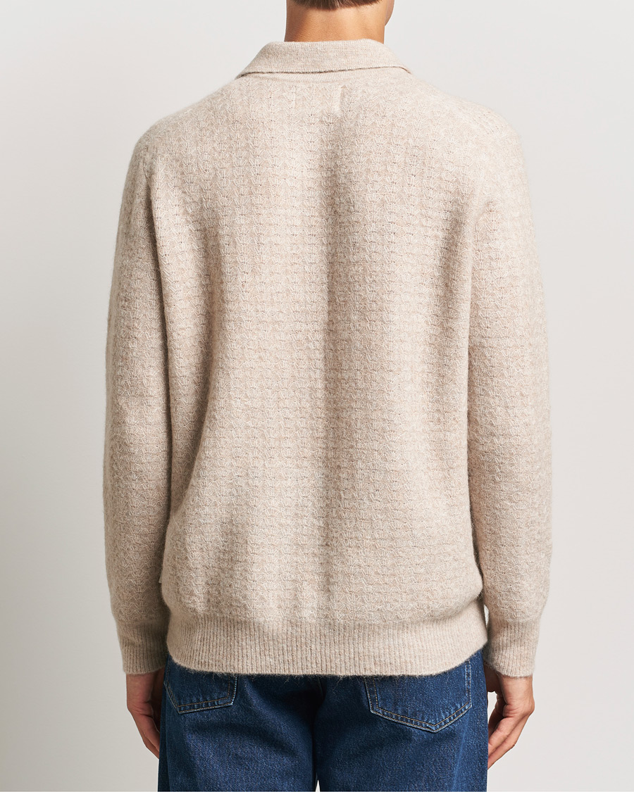 Mies | Puserot | NN07 | Alfie Alpaca Knitted Polo Greige