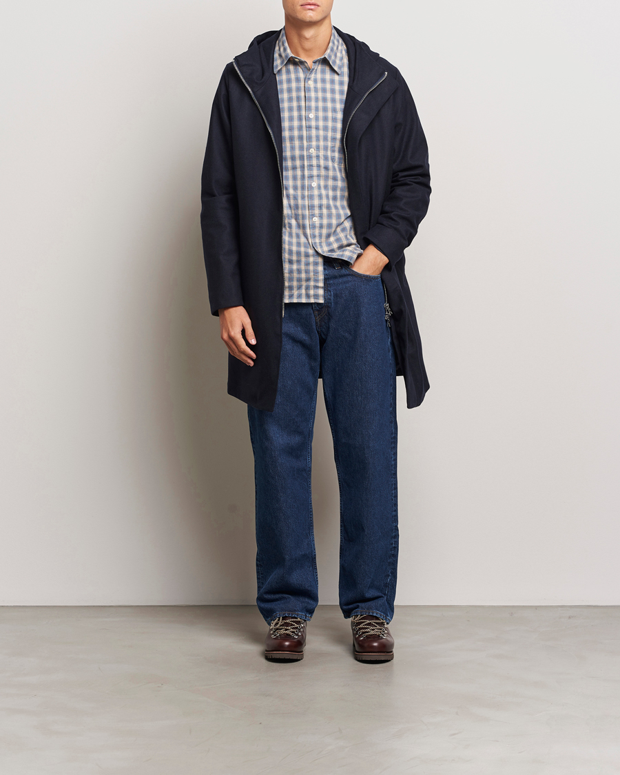 Mies | Takit | NN07 | Knox Hooded Coat Navy Blue