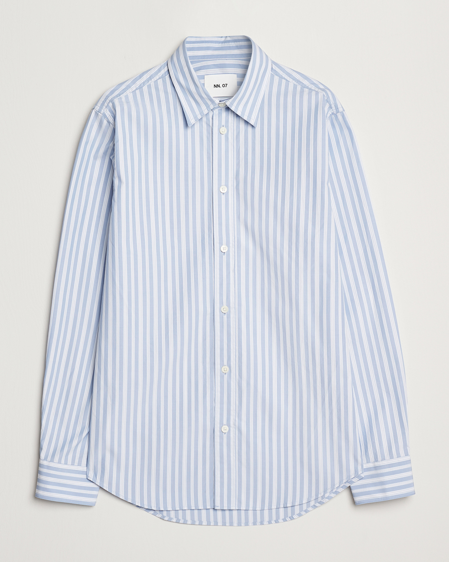 Mies | Kauluspaidat | NN07 | Colby Poplin Striped Shirt Blue/White