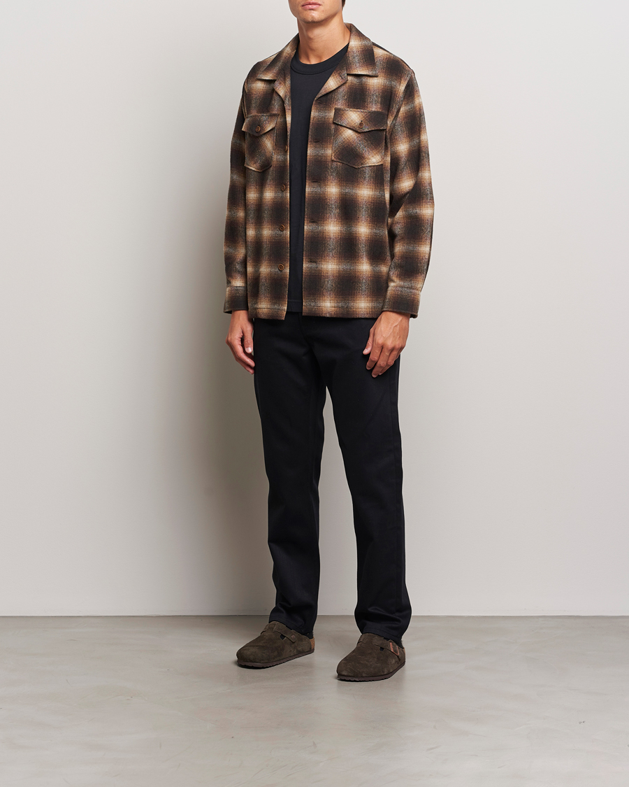 Mies | Kauluspaidat | Nudie Jeans | Vincent Shadow Check Overshirt Brown/Beige