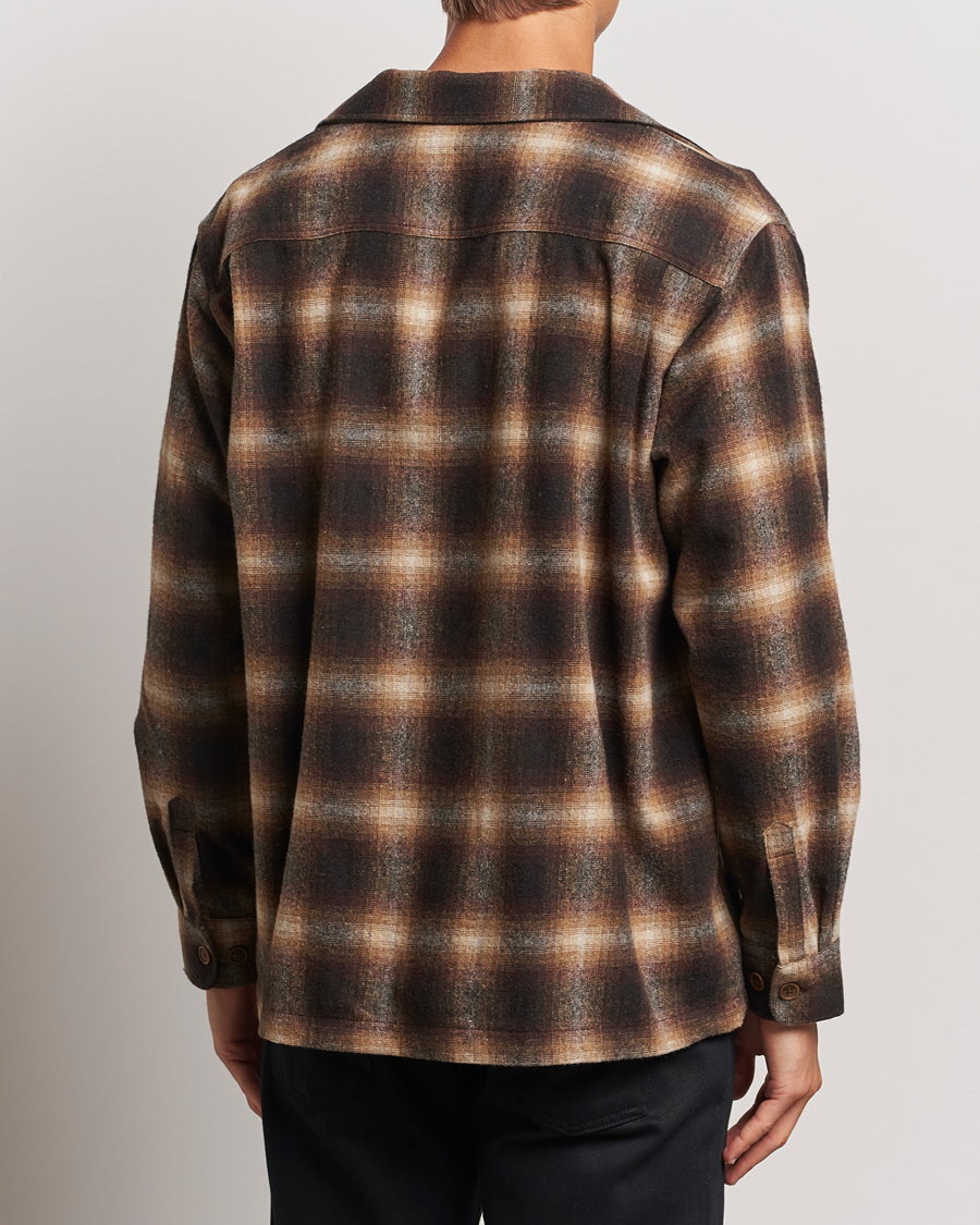 Mies | Kauluspaidat | Nudie Jeans | Vincent Shadow Check Overshirt Brown/Beige