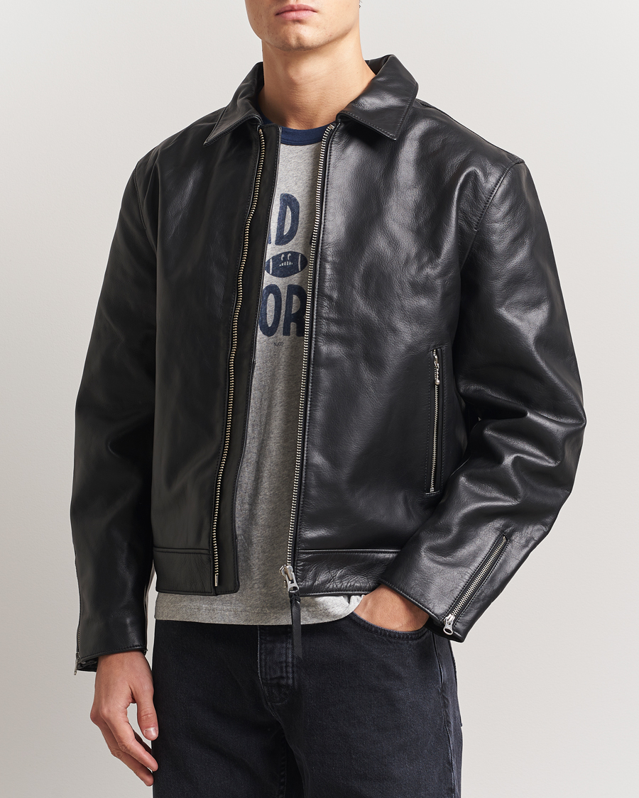 Mies | Takit | Nudie Jeans | Eddy Rider Leather Jacket Black