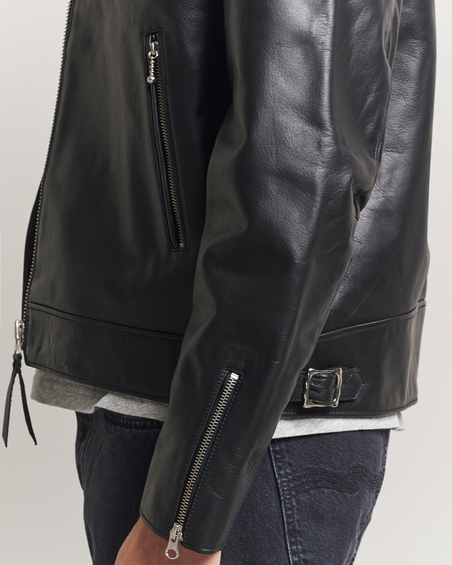 Mies | Takit | Nudie Jeans | Eddy Rider Leather Jacket Black