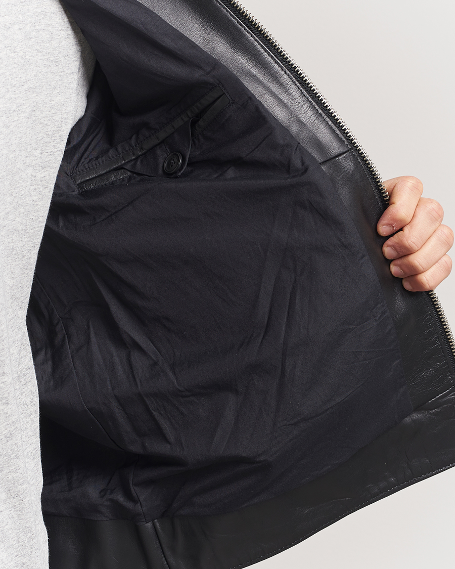 Mies | Takit | Nudie Jeans | Eddy Rider Leather Jacket Black
