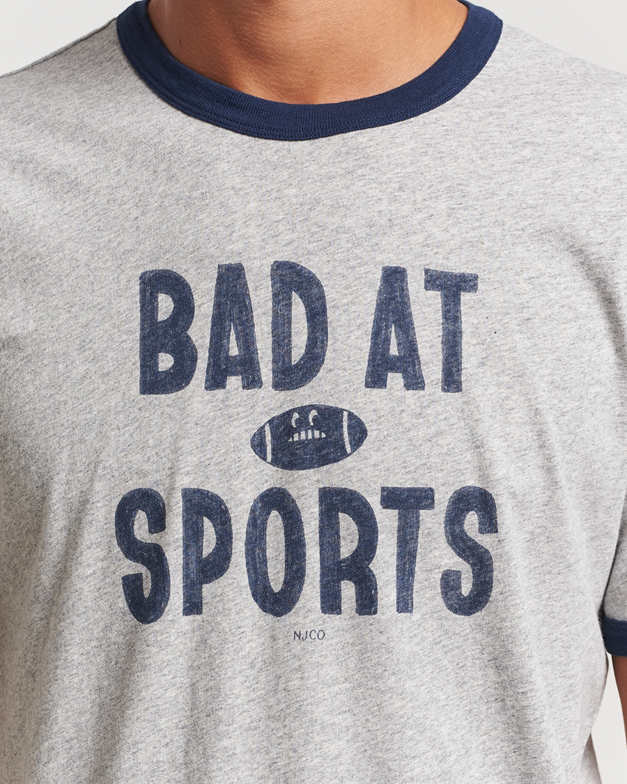 Mies | T-paidat | Nudie Jeans | Ricky Bad At Sport T-Shirt Grey Melange