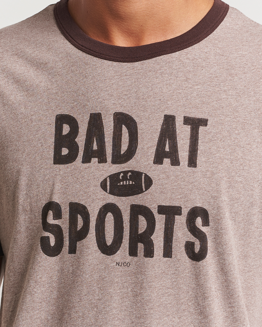 Mies | T-paidat | Nudie Jeans | Ricky Bad At Sport T-Shirt Beige Melange