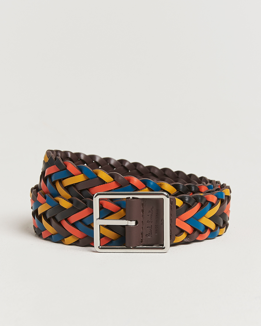 Mies | Paul Smith Reversible Leather Braided Belt Brown/Multi | Paul Smith | Reversible Leather Braided Belt Brown/Multi