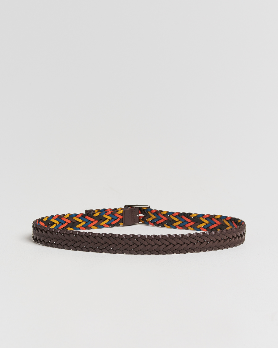 Mies | Paul Smith Reversible Leather Braided Belt Brown/Multi | Paul Smith | Reversible Leather Braided Belt Brown/Multi