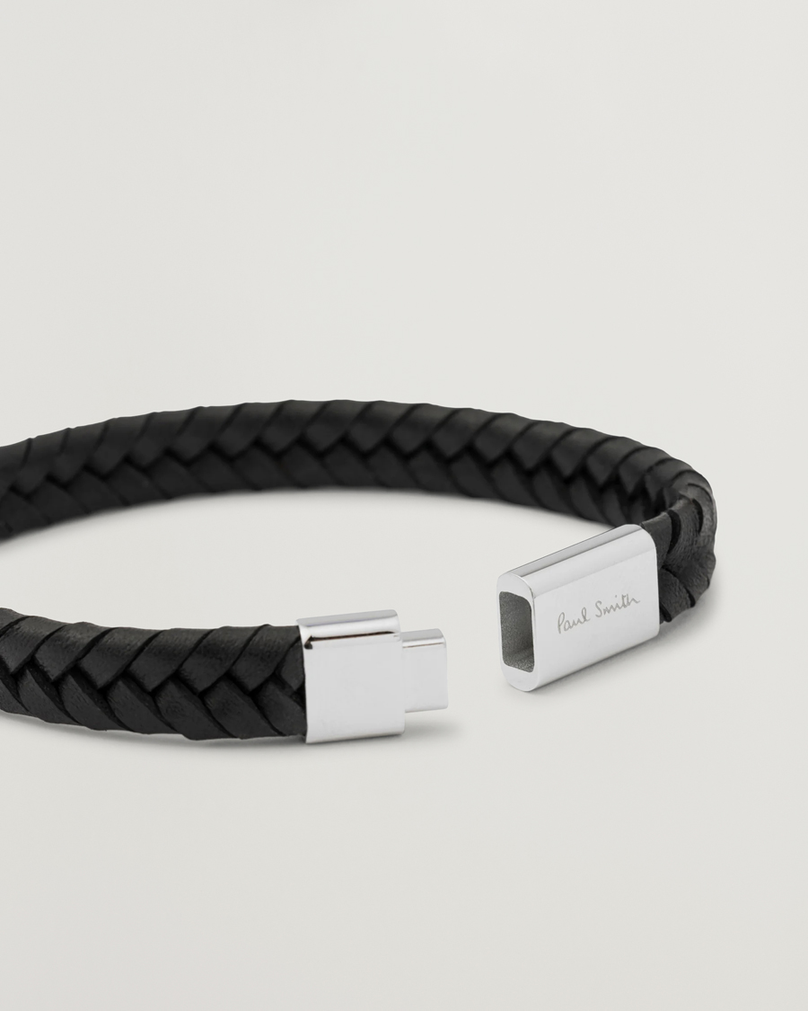 Mies | Paul Smith Two Tone Leather Bracelet Black | Paul Smith | Two Tone Leather Bracelet Black