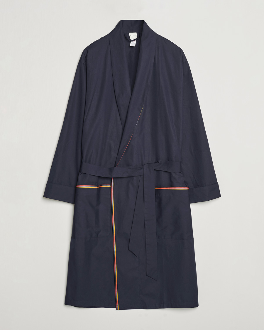 Mies | Yöpuvut ja kylpytakit | Paul Smith | Stripe Cotton Gown Navy