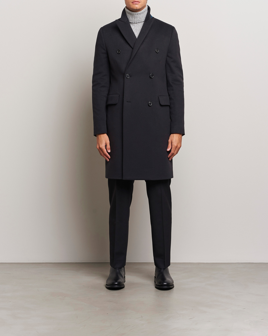 Mies | Takit | Paul Smith | Wool/Cashmere Double Breasted Coat Black