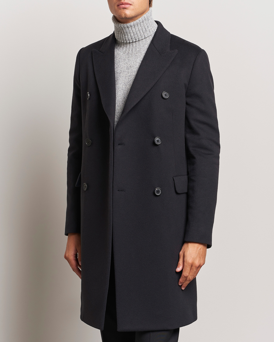 Mies | Takit | Paul Smith | Wool/Cashmere Double Breasted Coat Black