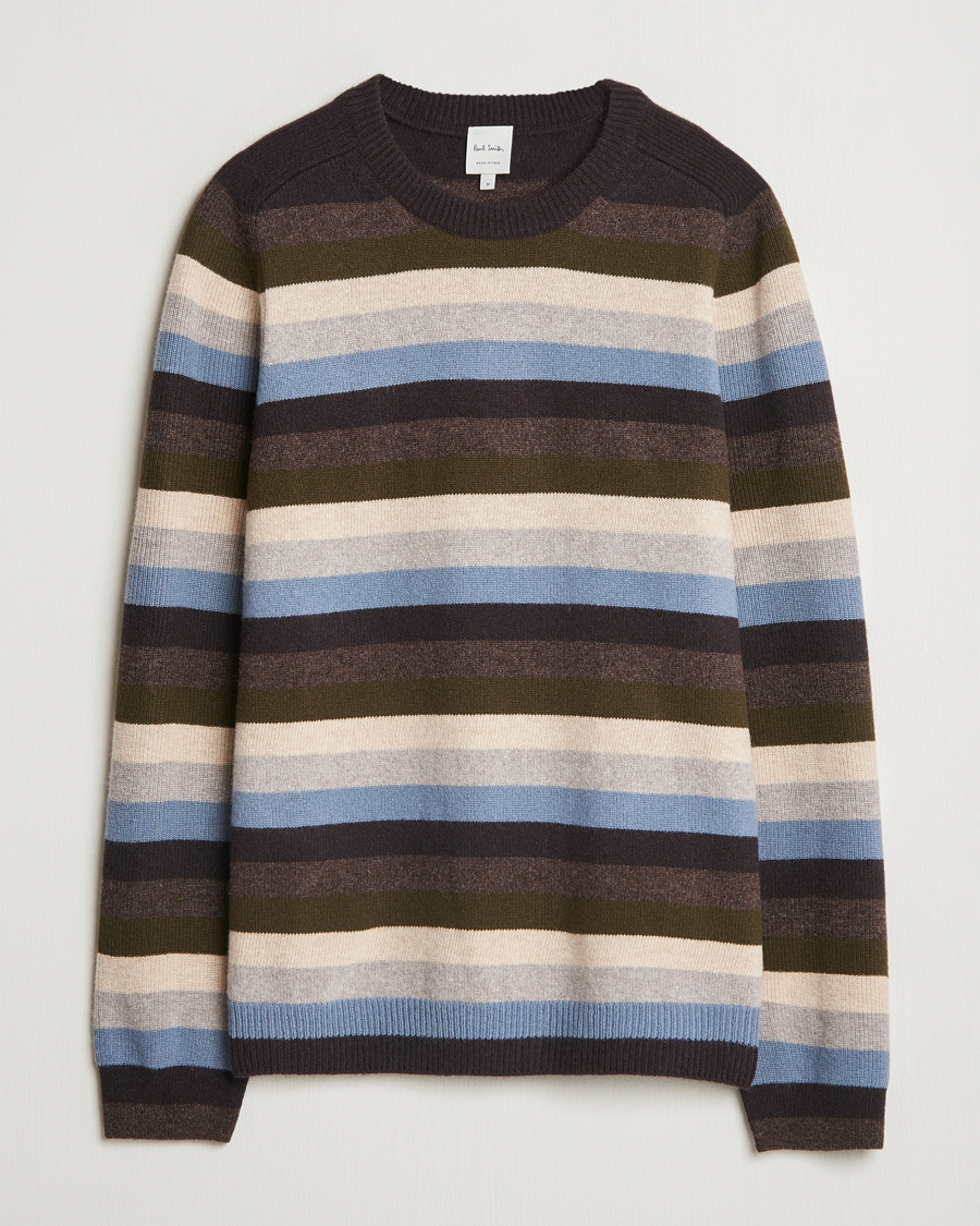 Mies | Puserot | Paul Smith | Striped Lambswool Knitted Sweater Multi