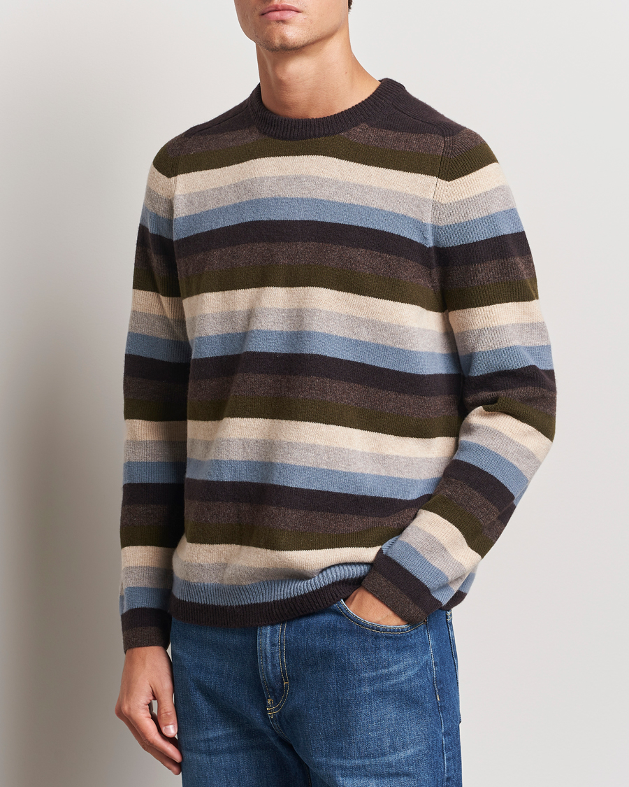 Mies | Puserot | Paul Smith | Striped Lambswool Knitted Sweater Multi