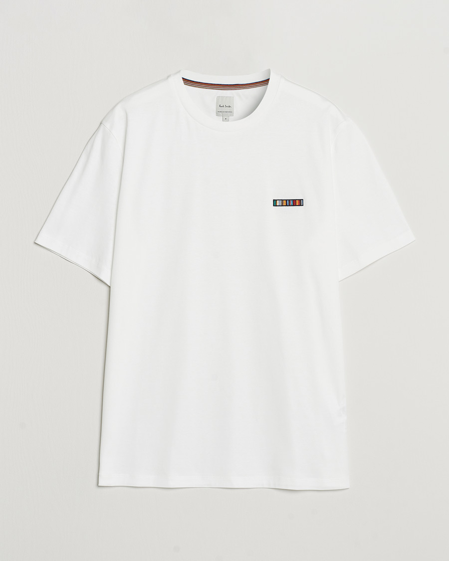 Mies | T-paidat | Paul Smith | Embroidery Crew Neck T-Shirt White