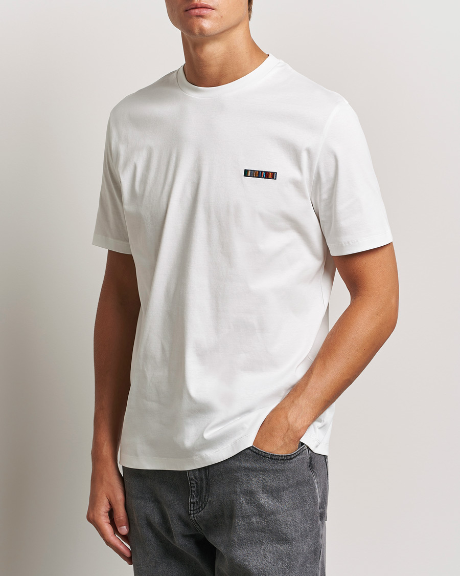 Mies | T-paidat | Paul Smith | Embroidery Crew Neck T-Shirt White