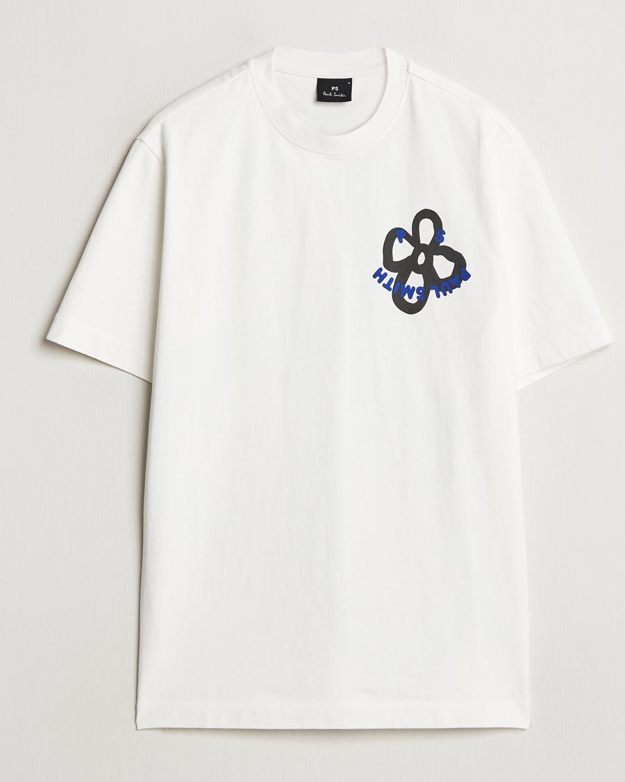 Mies | T-paidat | PS Paul Smith | Happy Flower Crew Neck T-Shirt White