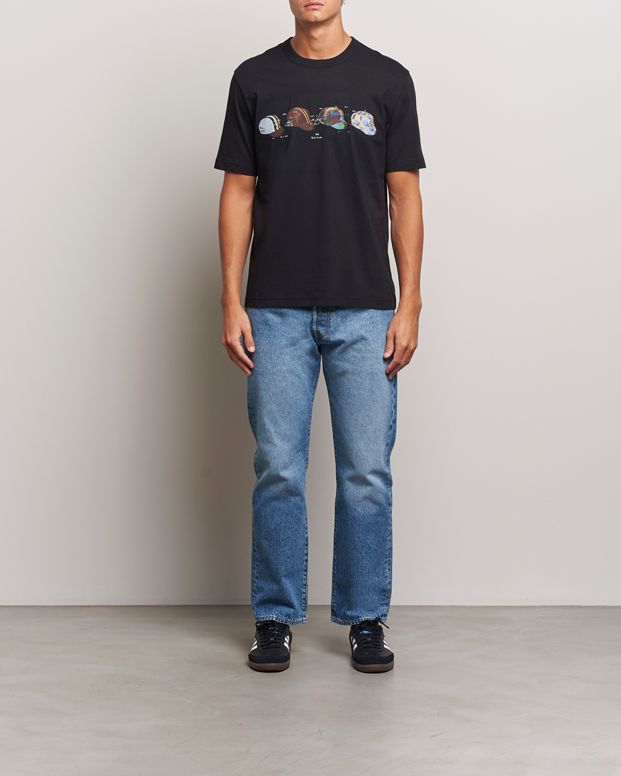 Mies | T-paidat | PS Paul Smith | Cycling Caps Crew Neck T-Shirt Black