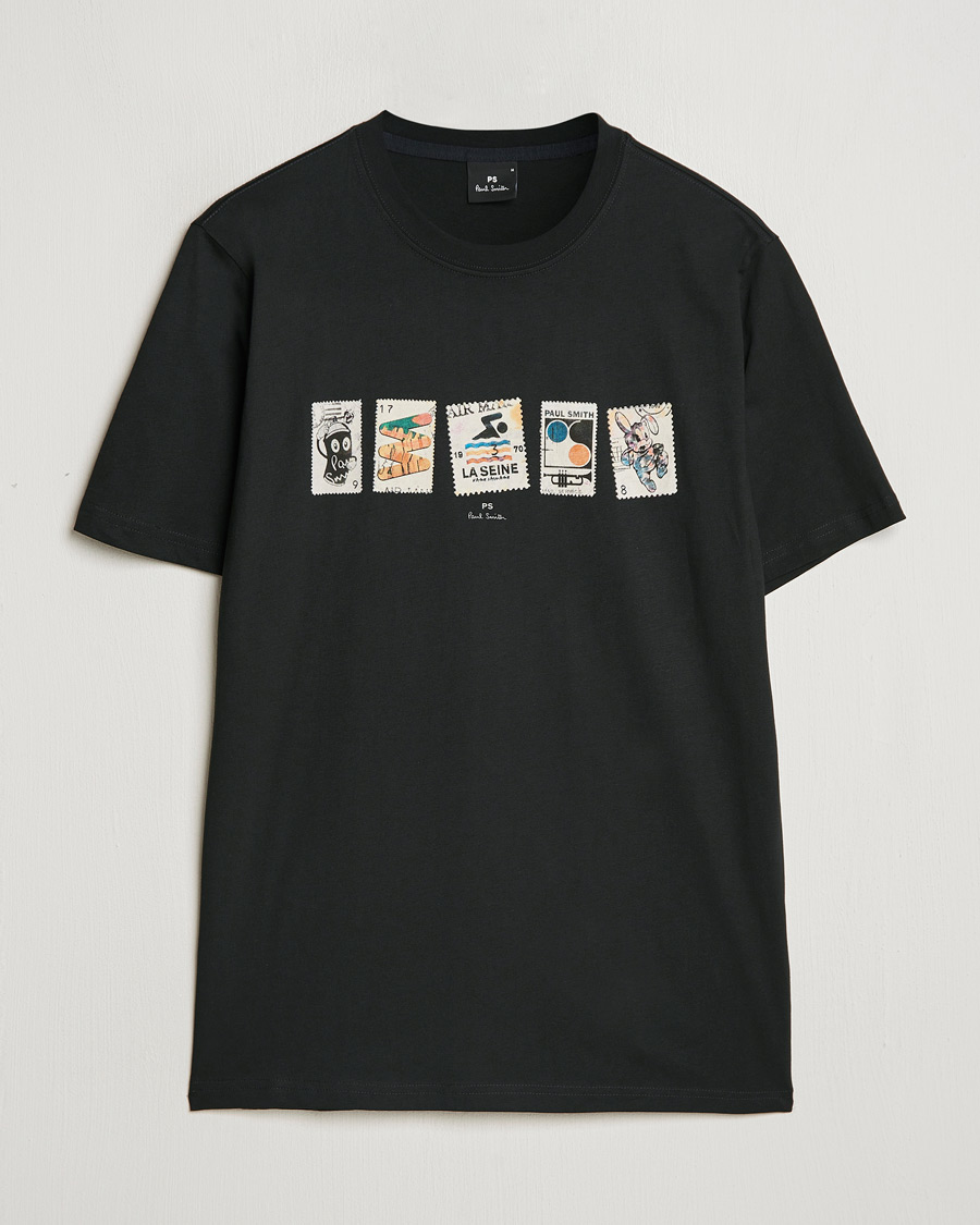 Mies | T-paidat | PS Paul Smith | Stamps Crew Neck T-Shirt Black