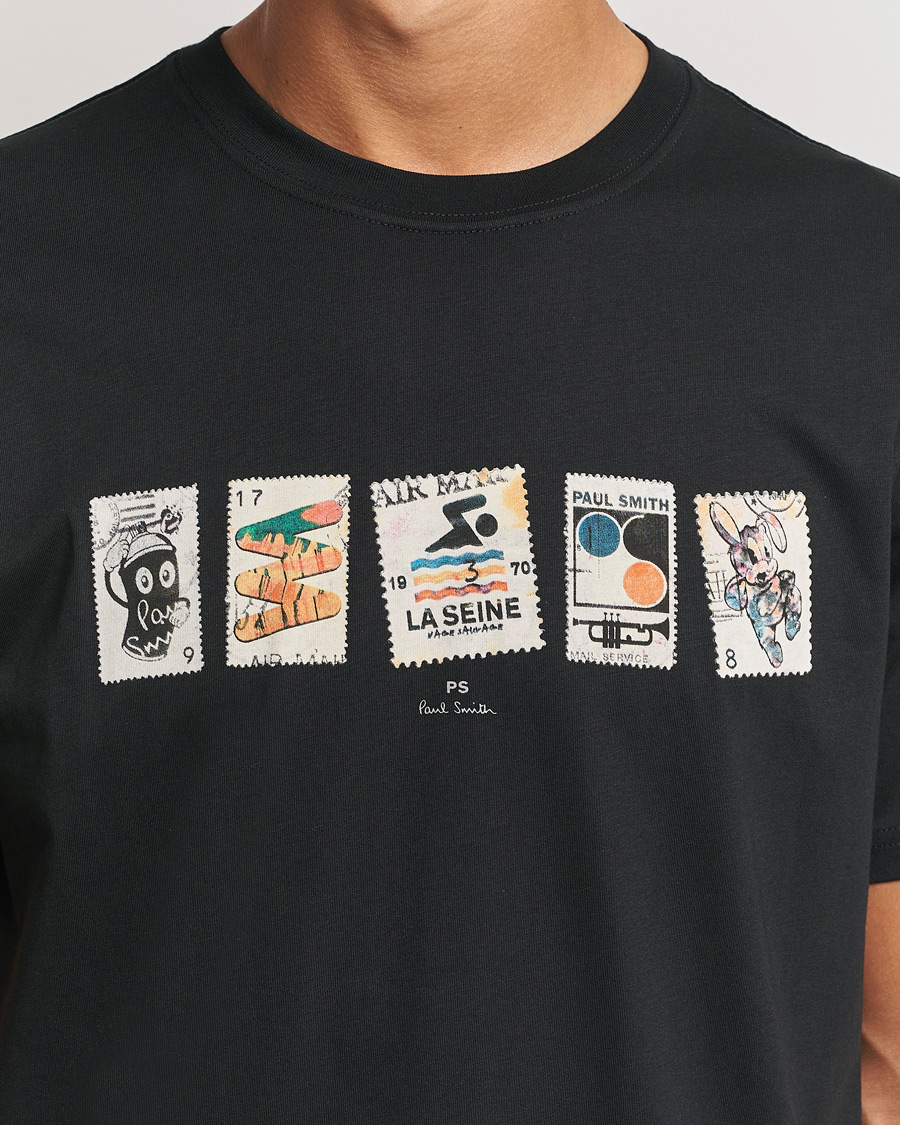 Mies | T-paidat | PS Paul Smith | Stamps Crew Neck T-Shirt Black