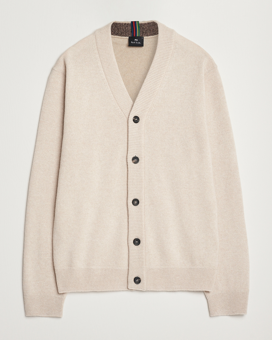 Mies | Puserot | PS Paul Smith | Merino Wool Cardigan Off White