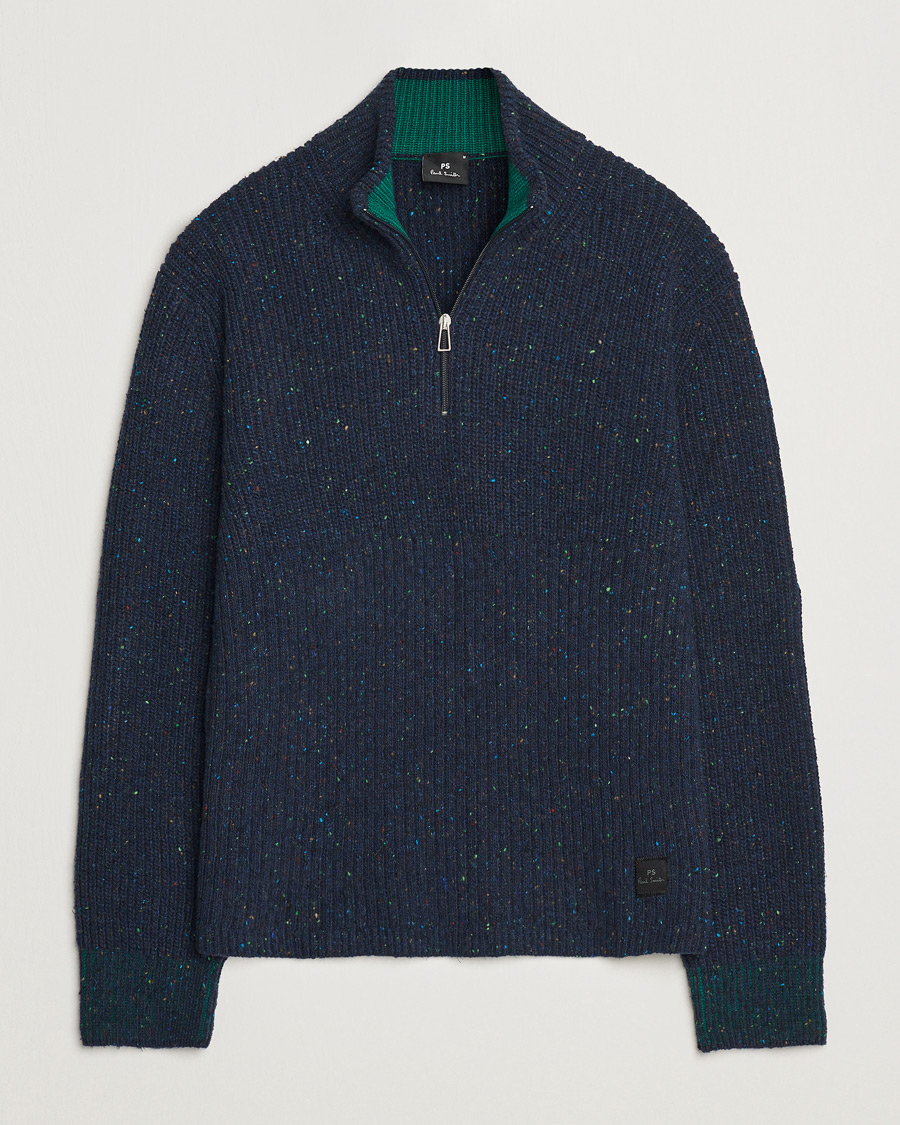 Mies | Puserot | PS Paul Smith | Wool Half Zip Navy