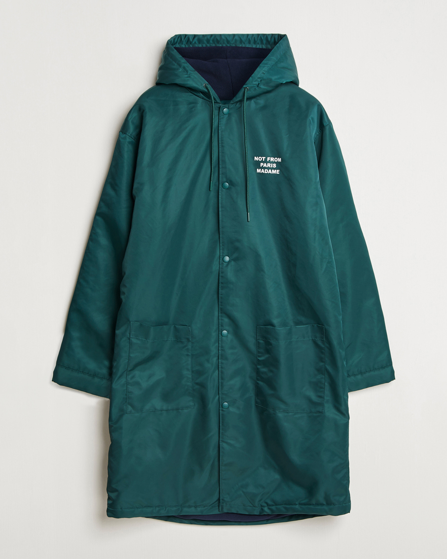 Mies | Takit | Drôle de Monsieur | La Parka Slogan Coat Dark Green