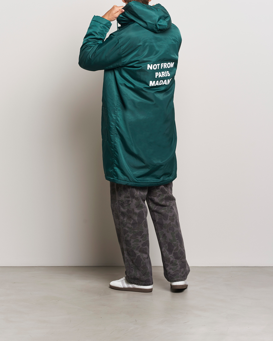 Mies | Takit | Drôle de Monsieur | La Parka Slogan Coat Dark Green