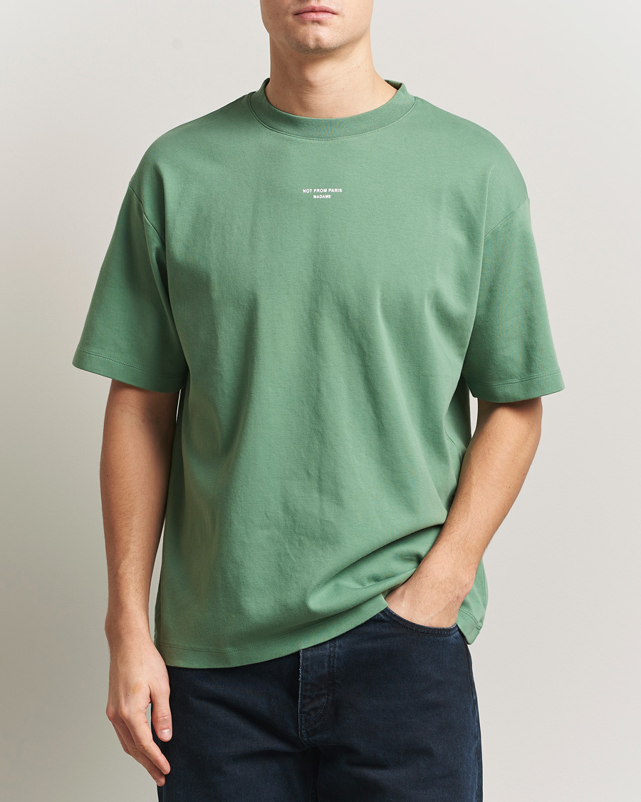 Mies | T-paidat | Drôle de Monsieur | Classic Slogan T-Shirt Water Green