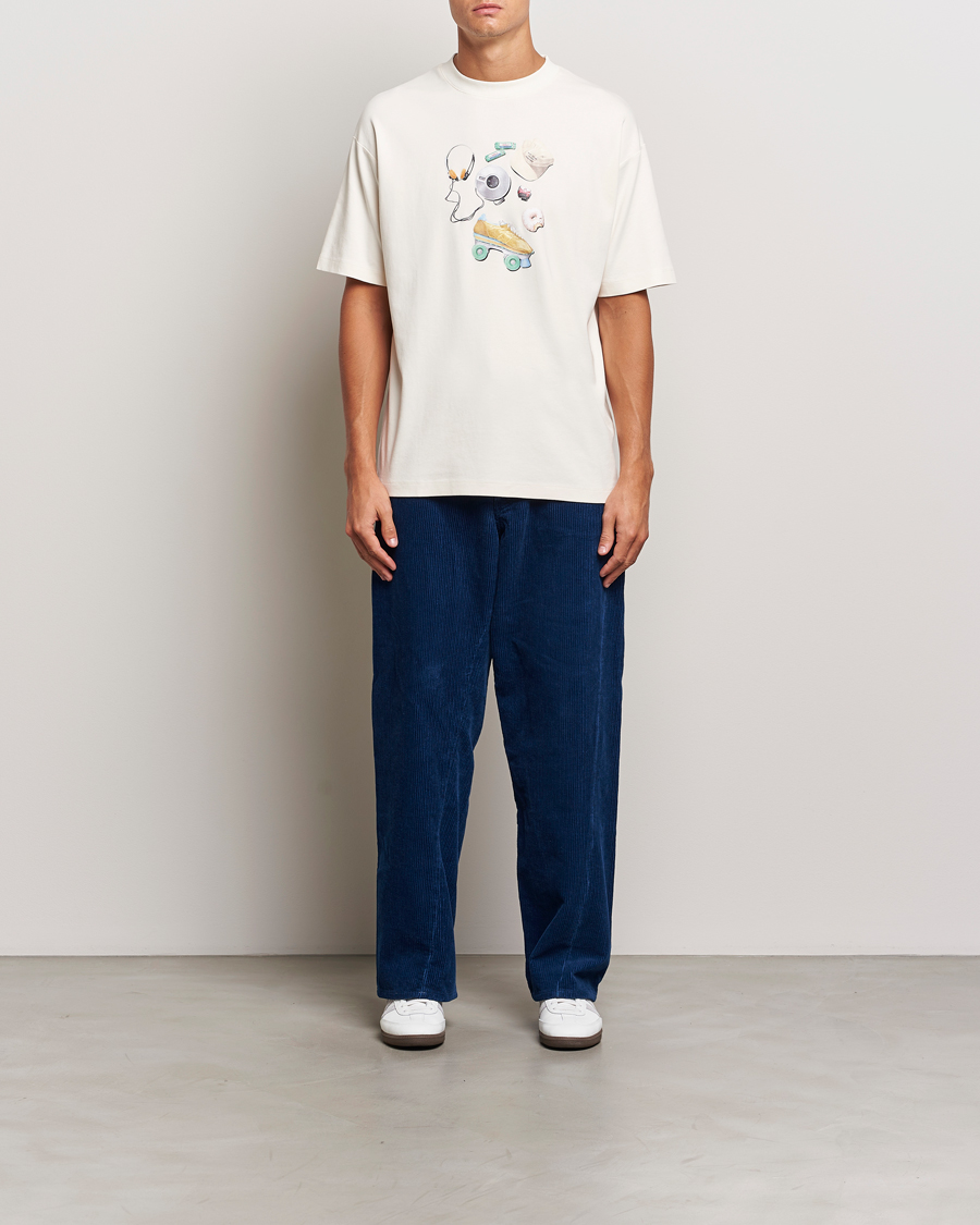 Mies | T-paidat | Drôle de Monsieur | Balade Printed T-Shirt Cream