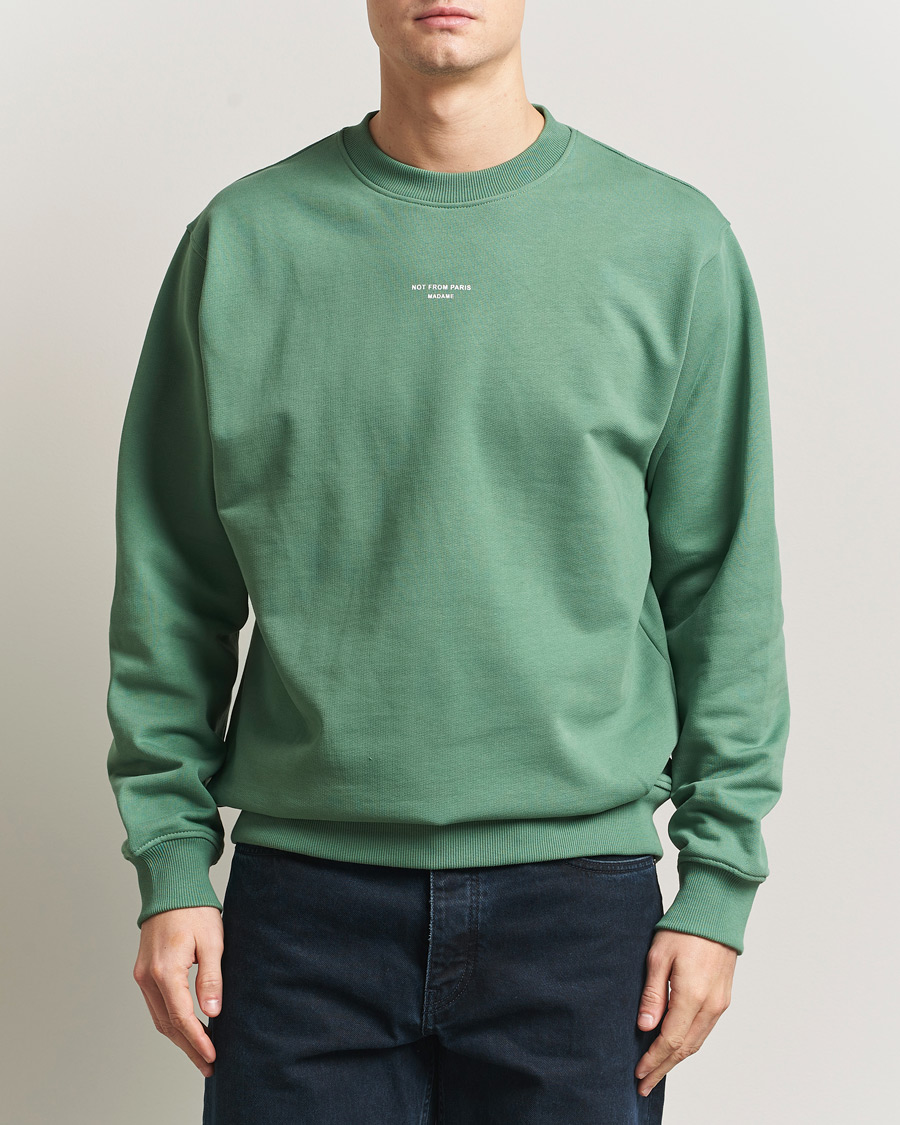 Mies | Puserot | Drôle de Monsieur | Classic Slogan Sweatshirt Water Green