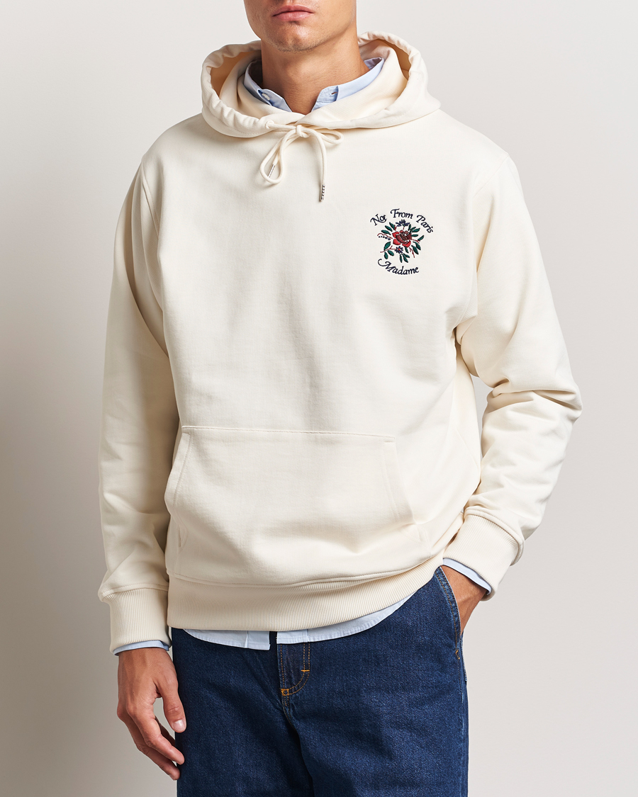 Mies | Puserot | Drôle de Monsieur | Flower Slogan Hoodie Cream