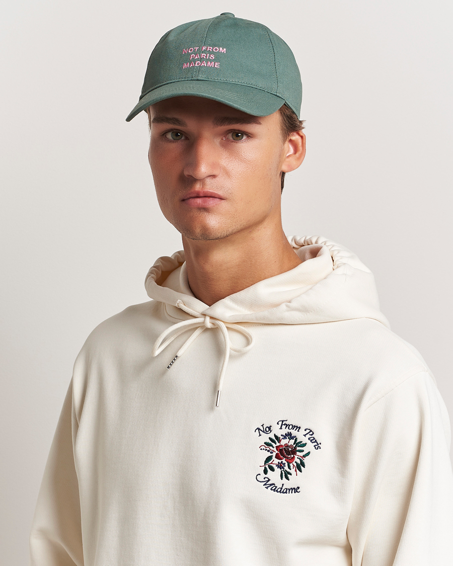 Mies | Drôle de Monsieur Slogan Baseball Cap Water Green | Drôle de Monsieur | Slogan Baseball Cap Water Green