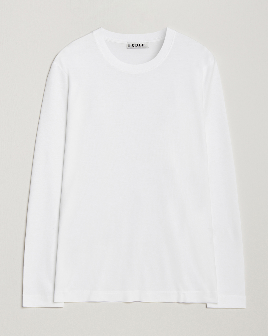 Mies | T-paidat | CDLP | Midweight Long Sleeve T-Shirt White