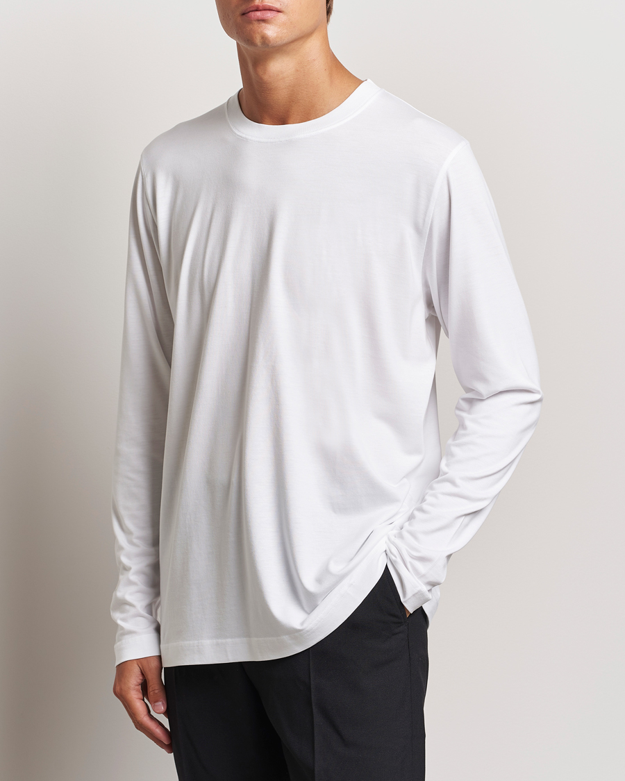 Mies | T-paidat | CDLP | Midweight Long Sleeve T-Shirt White