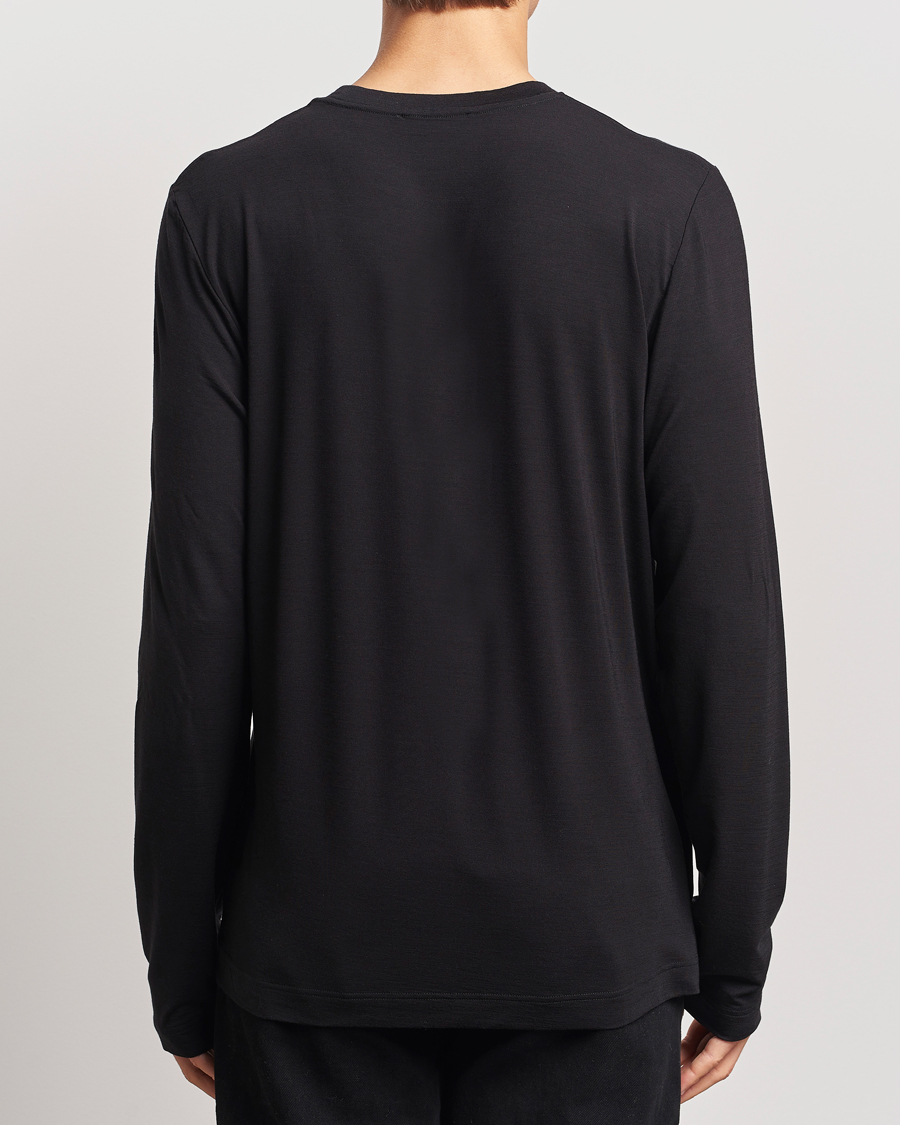 Mies | T-paidat | CDLP | Wool Long Sleeve T-Shirt Black