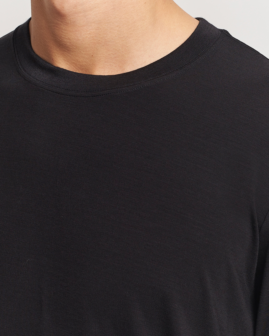 Mies | T-paidat | CDLP | Wool Long Sleeve T-Shirt Black