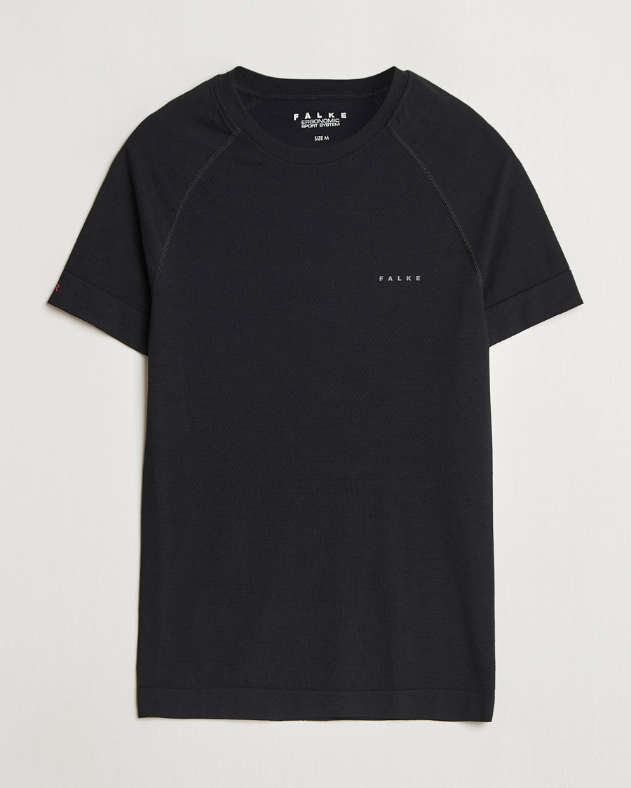 Mies | T-paidat | Falke Sport | Wool Tech Light T-Shirt Black