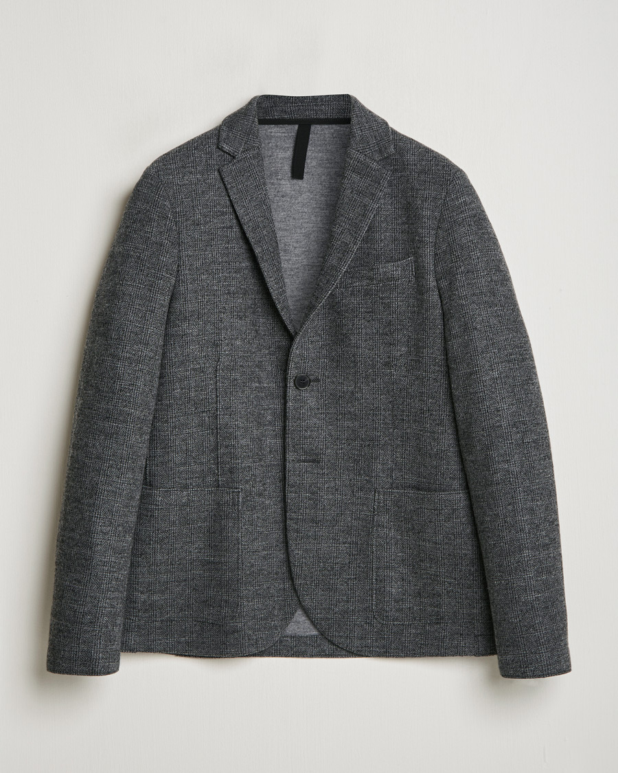 Mies | Pikkutakit | Harris Wharf London | Two Button Prince Of Wales Blazer Grey/Black