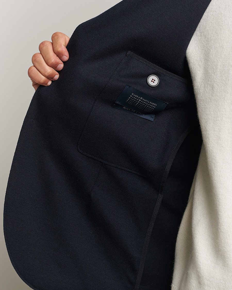 Mies | Pikkutakit | Harris Wharf London | Two Button Superfine Merino Blazer Navy