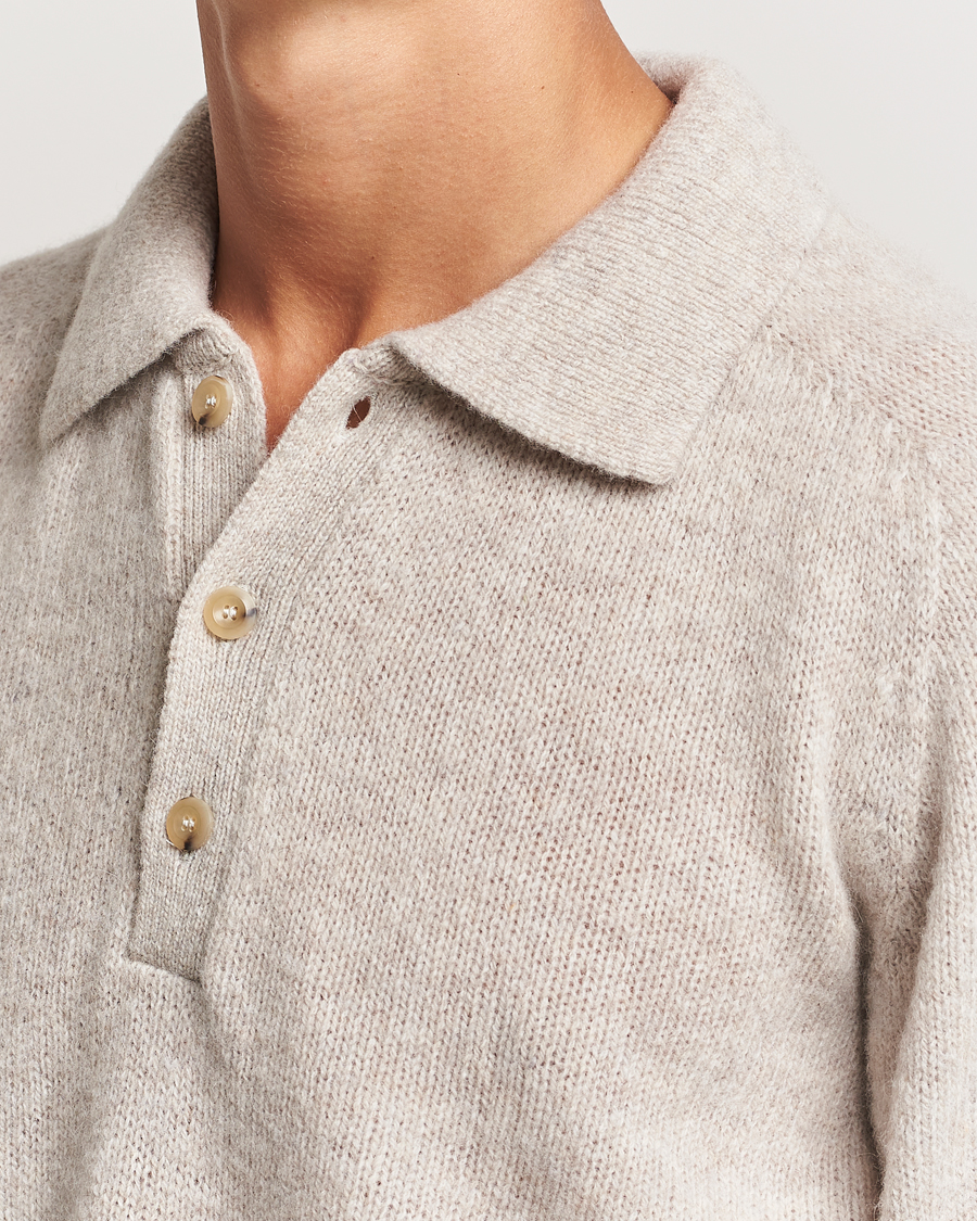 Mies | Puserot | Howlin' | Brushed Wool Polo Cosmic Latte