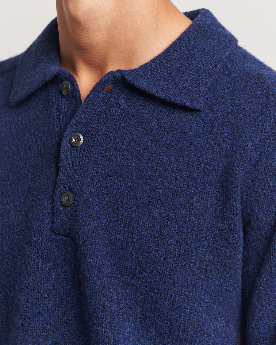 Mies | Puserot | Howlin' | Brushed Wool Polo Magic Blue