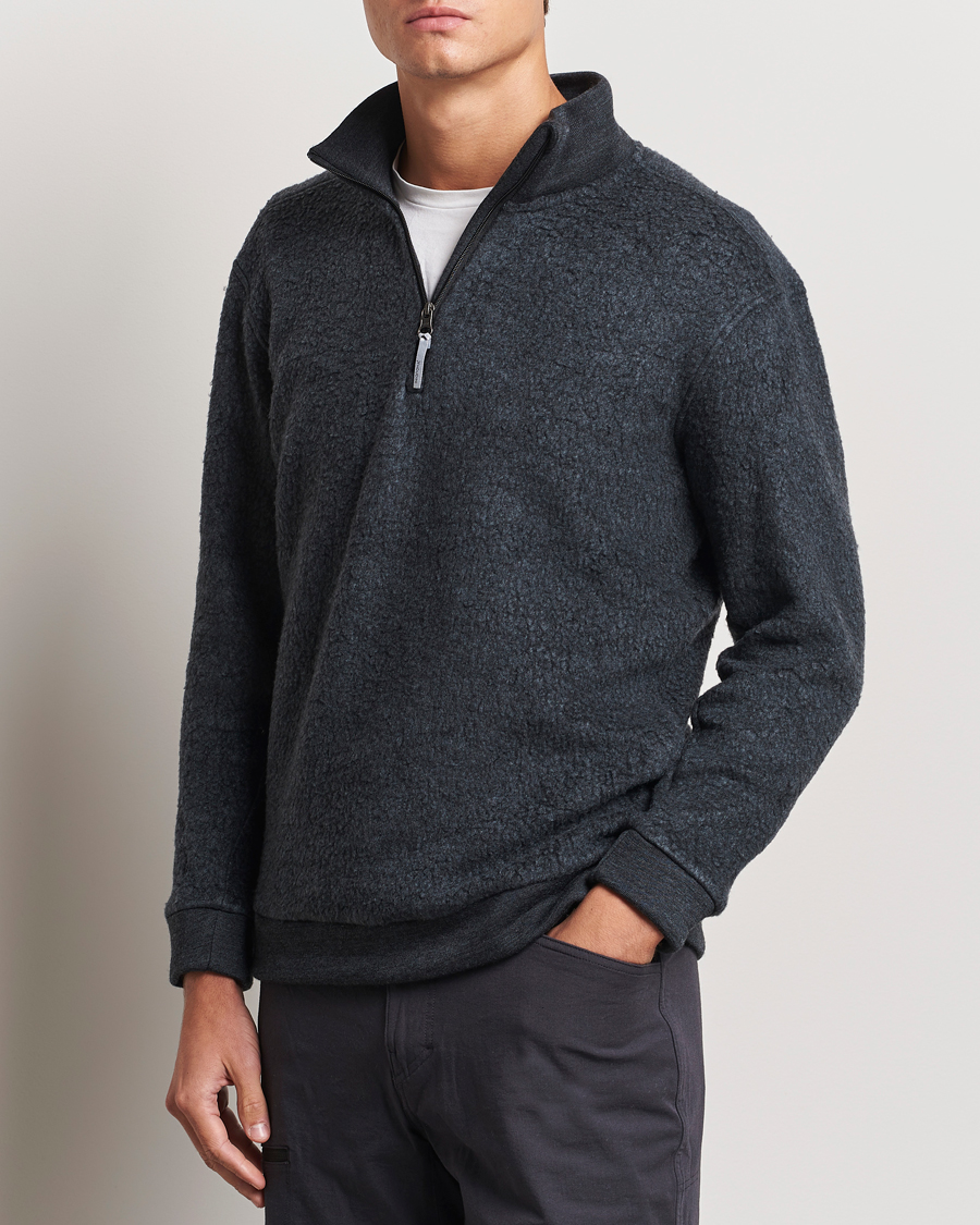 Mies | Puserot | Houdini | Alto Merino Half Zip True Black