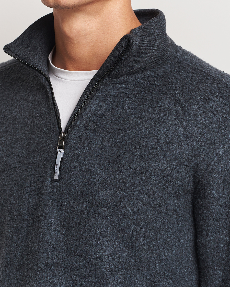 Mies | Puserot | Houdini | Alto Merino Half Zip True Black