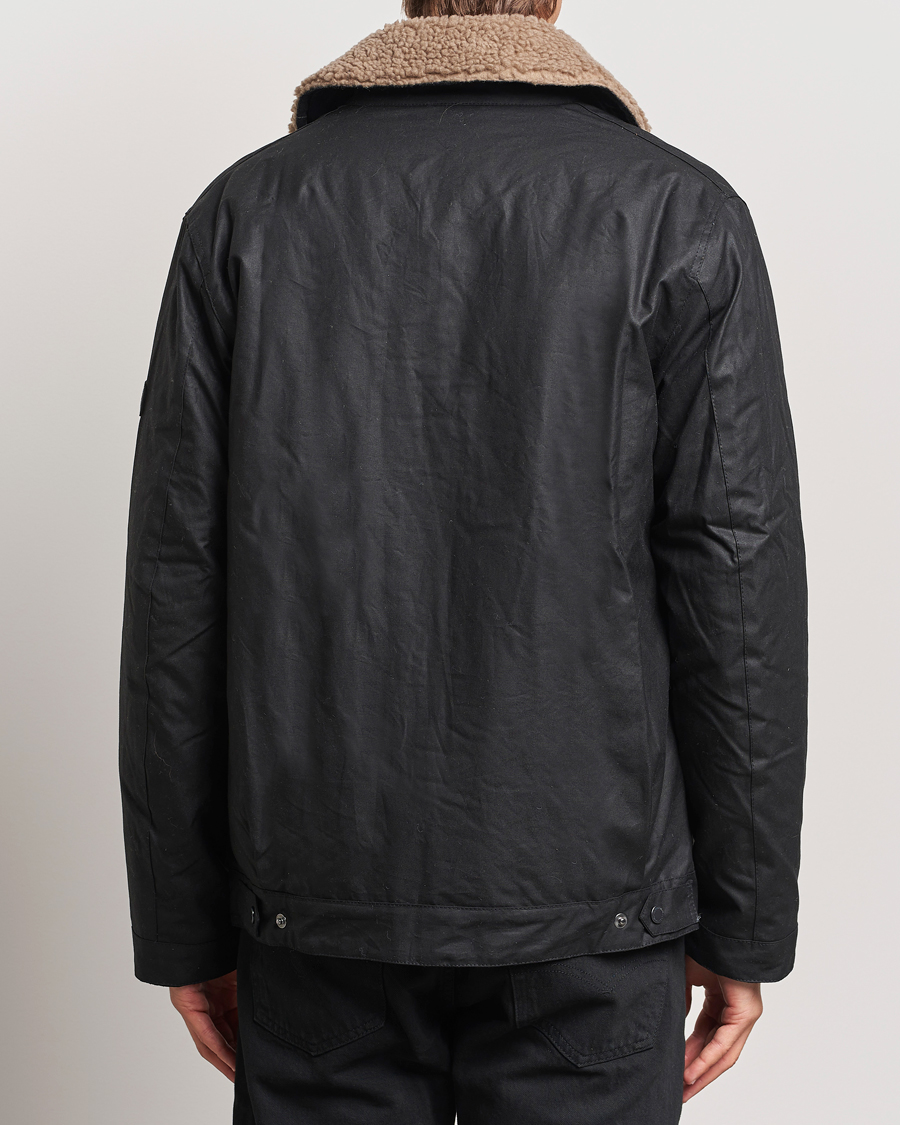 Mies | Takit | Barbour International | Coppice Wax Sherling Collar Jacket Black