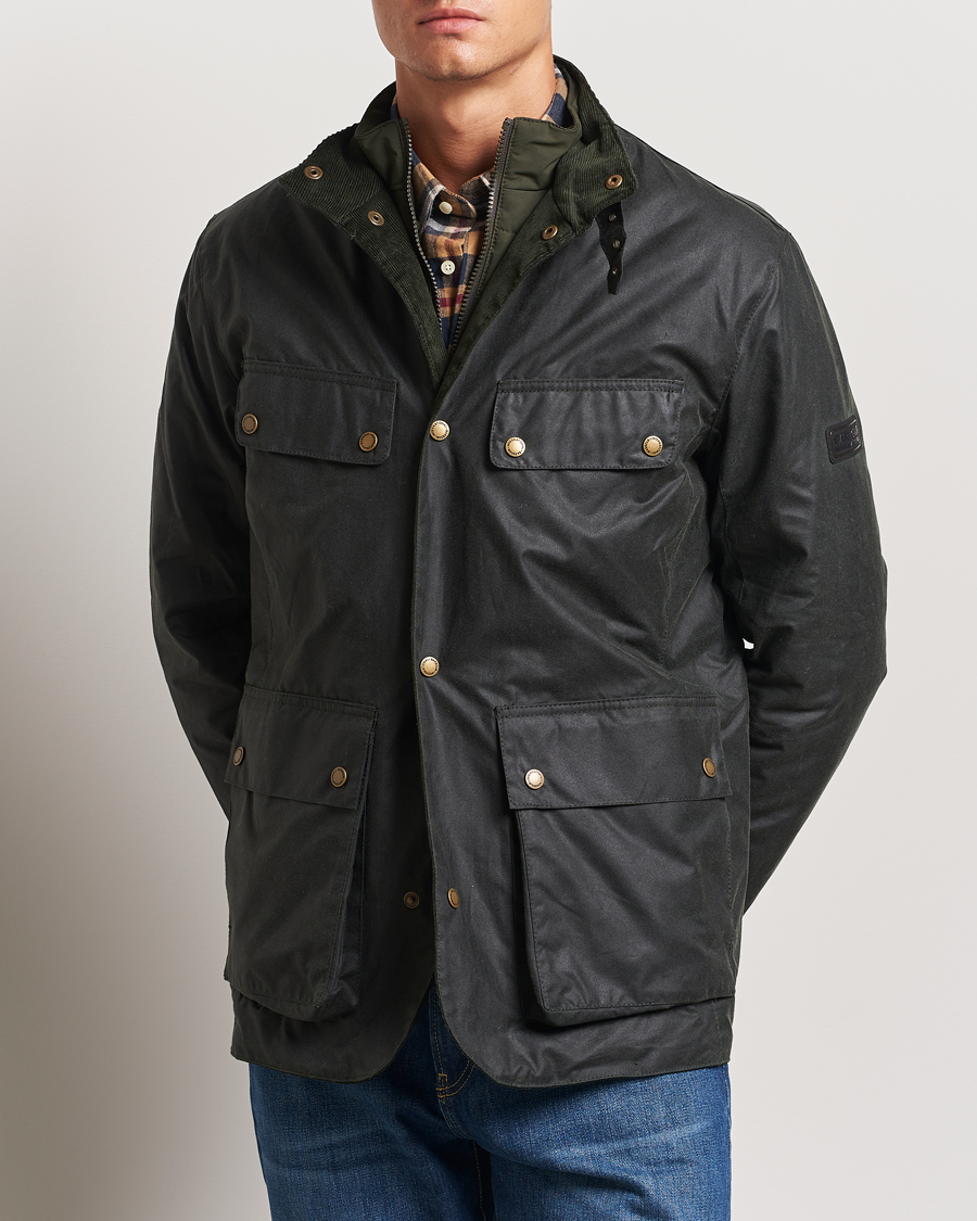 Mies | Takit | Barbour International | Wellstone Wax Jacket Sage