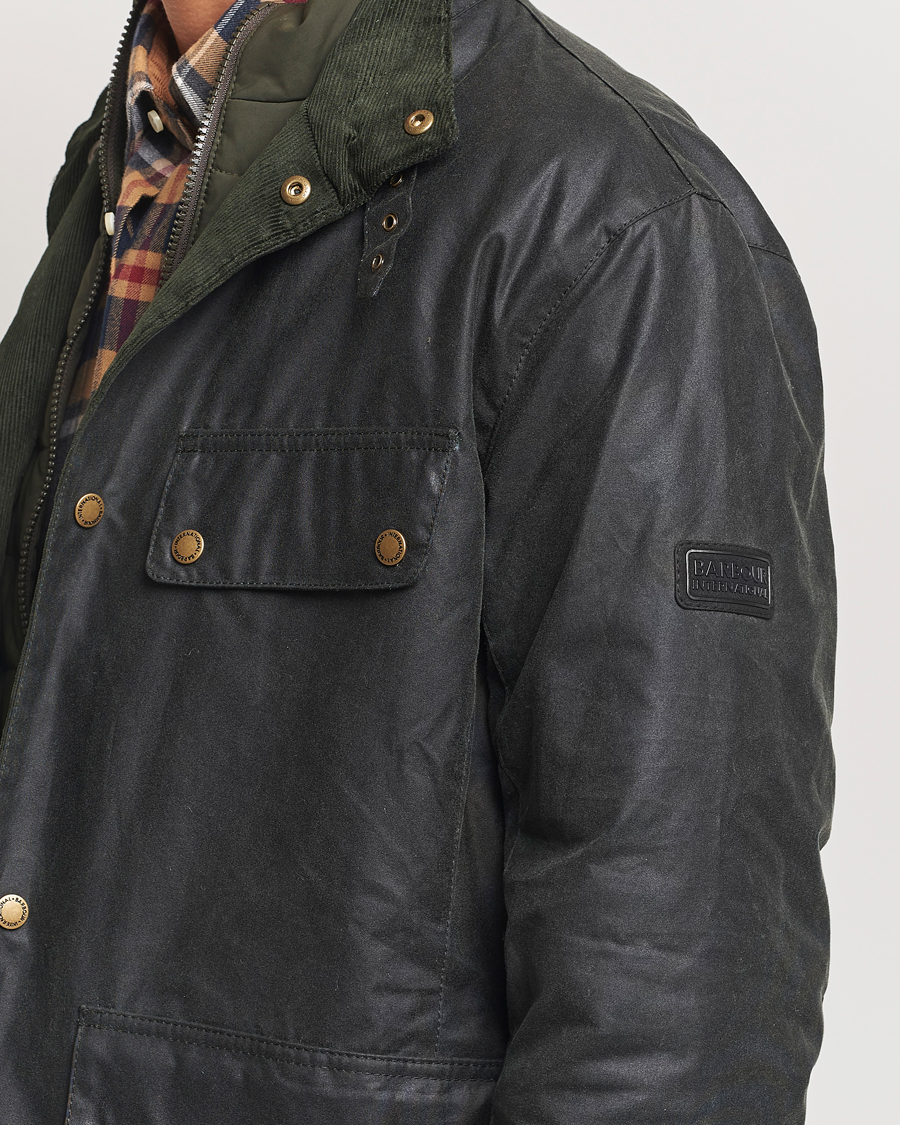 Mies | Takit | Barbour International | Wellstone Wax Jacket Sage